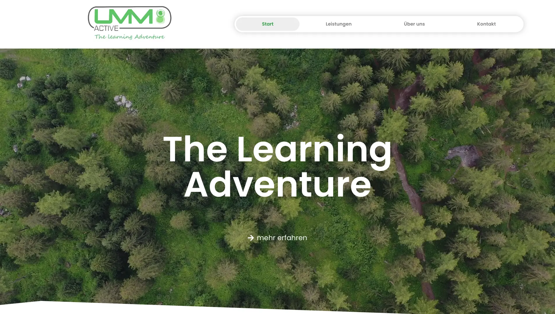 Screenshot der von Jump Webdesign erstellten Website für UVM Active